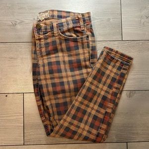 Current/Elliott plaid jeans